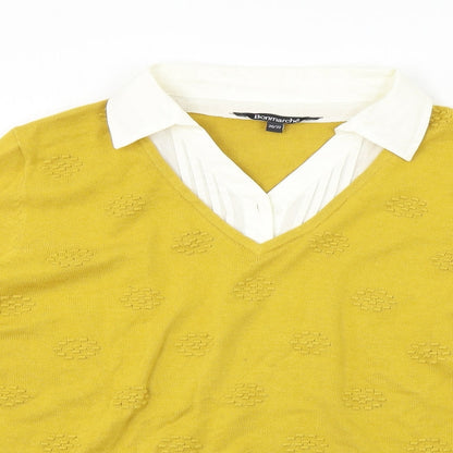 Womens UK Size 20 Bonmarché Yellow Pullover Jumper