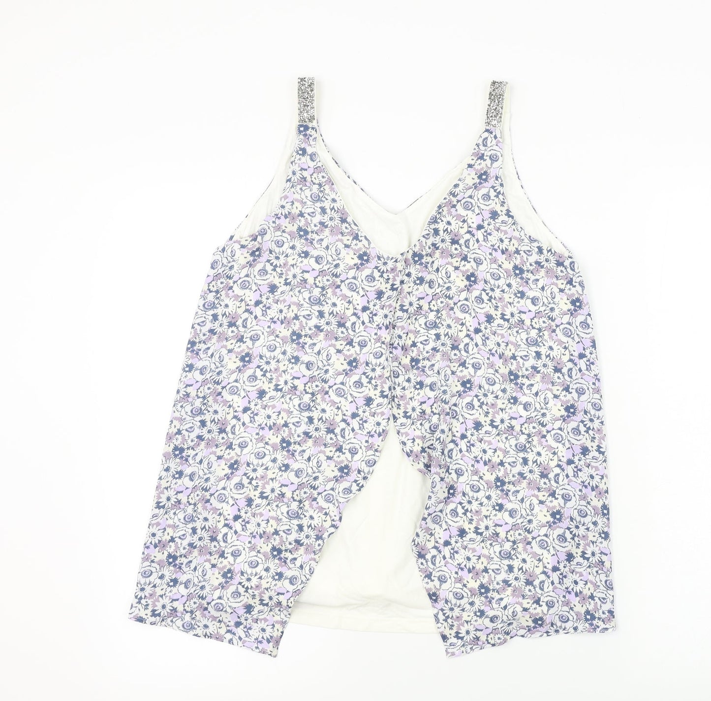 Womens UK Size 10 NEXT White Basic Tank
