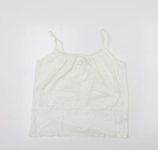 Womens UK Size 10 NEXT White Basic T-Shirt