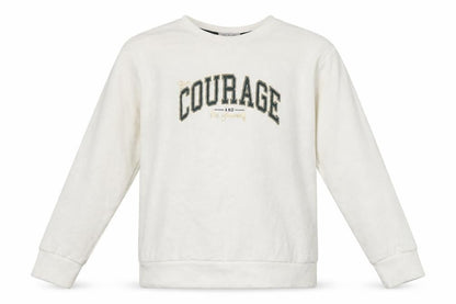 Front view of Primark girls’ white jumper, size 11-12, years