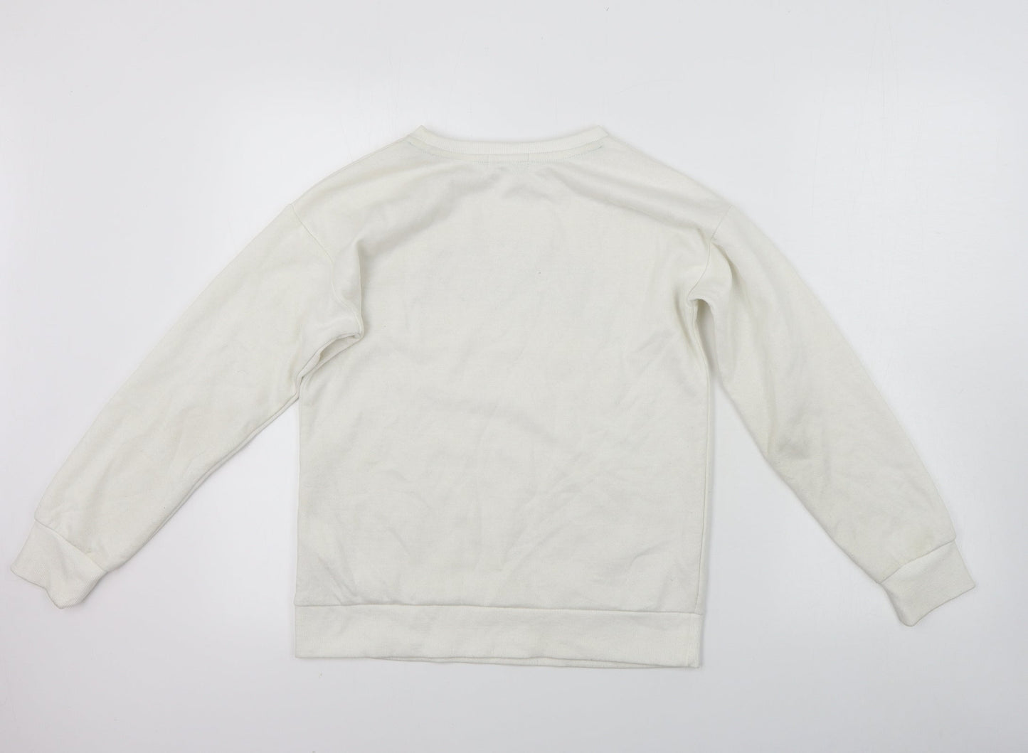 Primark  Girls White   Pullover Jumper Size 11-12 Years