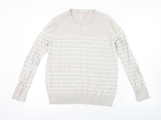 Gap Mens Beige Striped  Pullover Jumper Size M