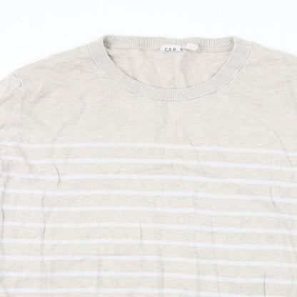 Gap Mens Beige Striped  Pullover Jumper Size M