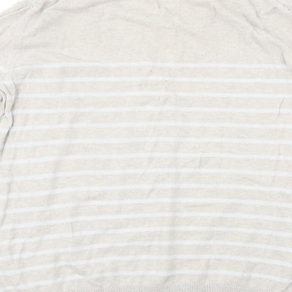 Gap Mens Beige Striped  Pullover Jumper Size M