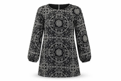 Atmosphere  Womens Black Geometric  A-Line  Size 10