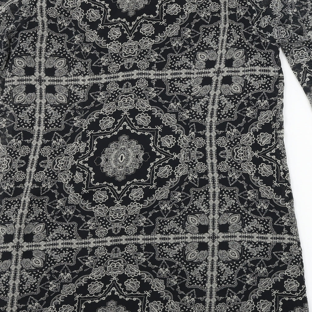 Atmosphere  Womens Black Geometric  A-Line  Size 10