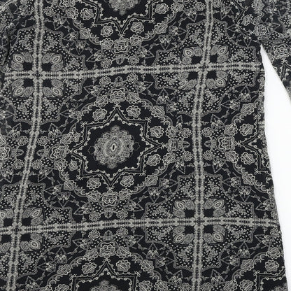 Atmosphere  Womens Black Geometric  A-Line  Size 10