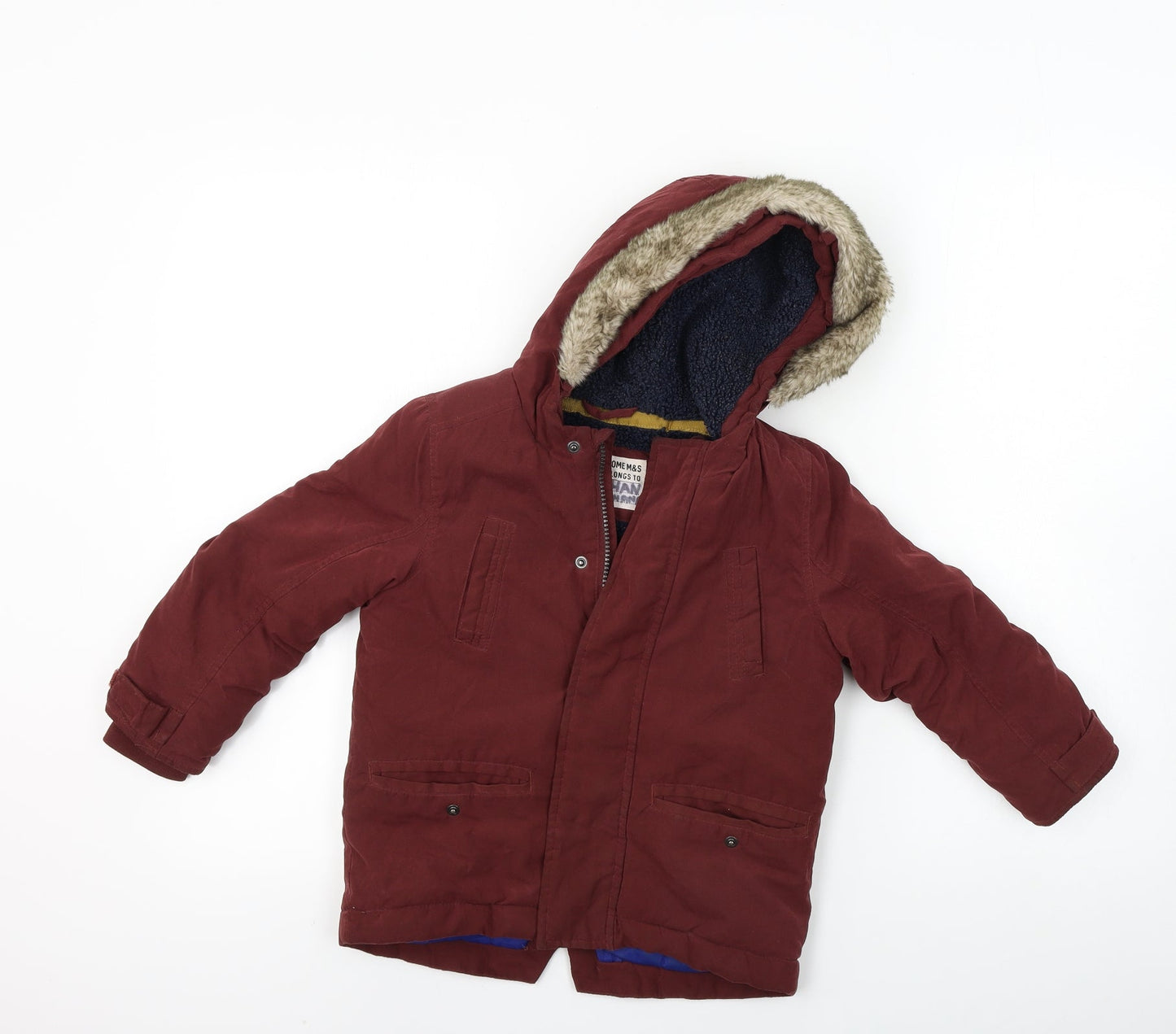 Marks and Spencer  Boys Brown   Jacket Coat Size 4XL
