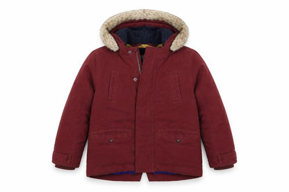 Front view of Marks & Spencer boys’ brown jacket coat, size 4XL