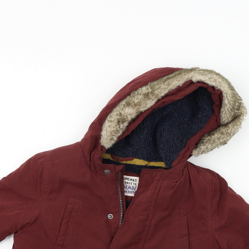 Marks and Spencer  Boys Brown   Jacket Coat Size 4XL