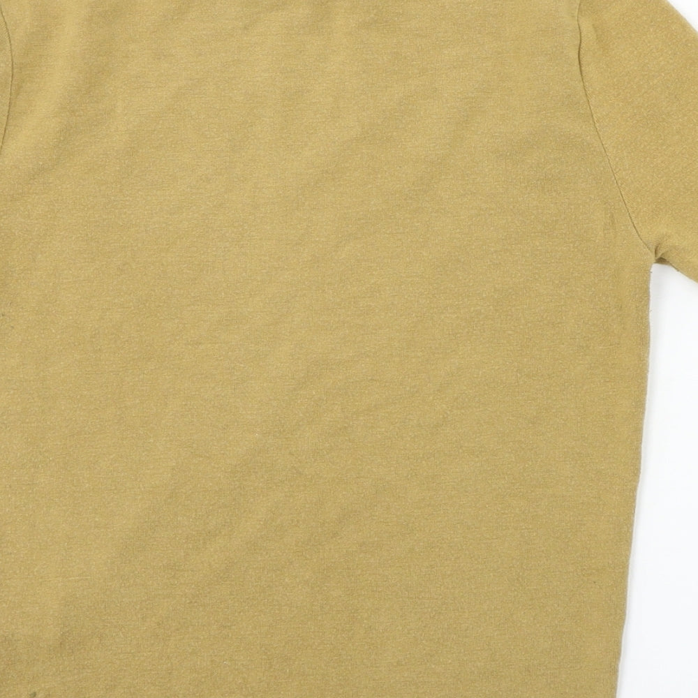 Womens UK Size S Zara Brown Basic T-Shirt