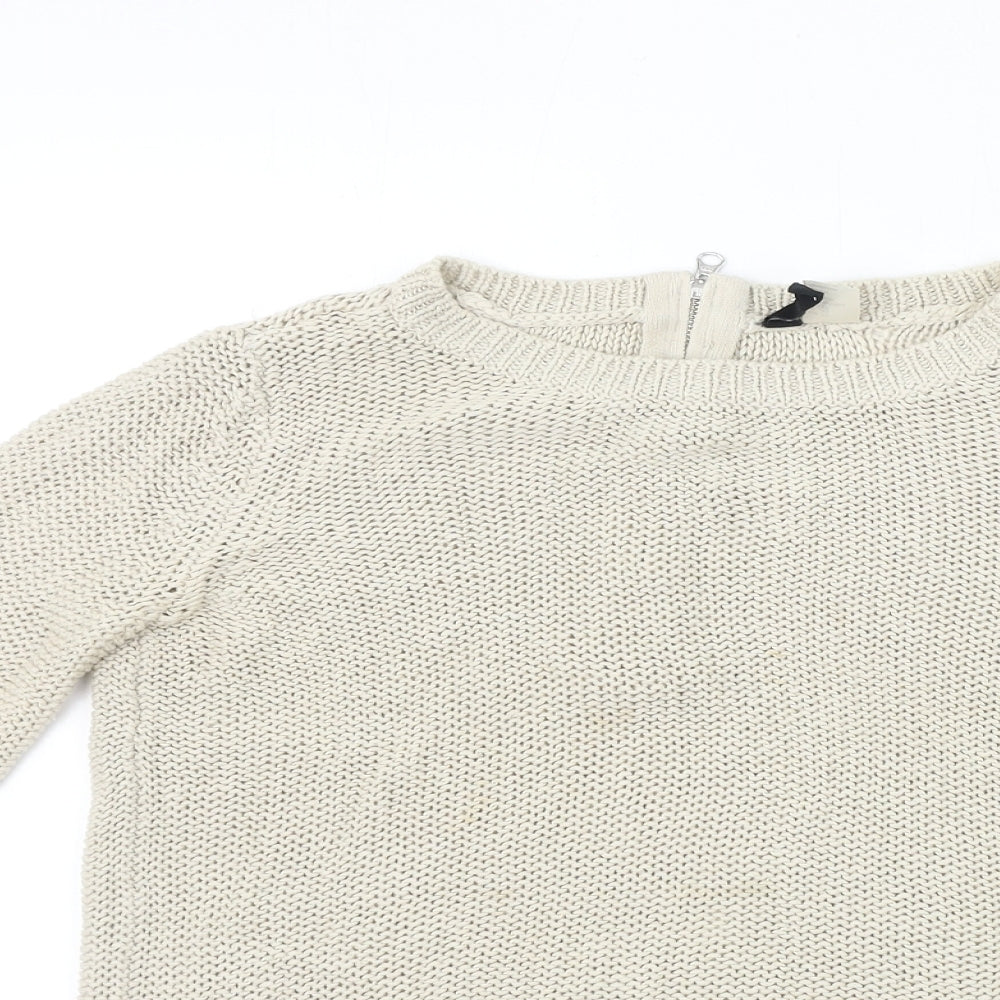 Womens UK Size XS H&M Beige Pullover Jumper