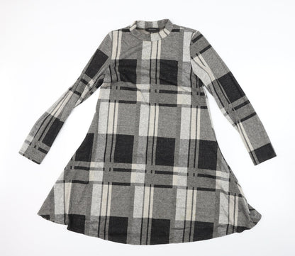 Atmosphere  Womens Grey Check  A-Line  Size 8