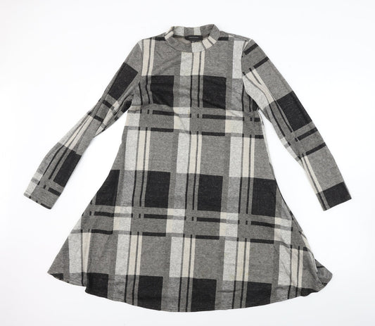 Atmosphere  Womens Grey Check  A-Line  Size 8