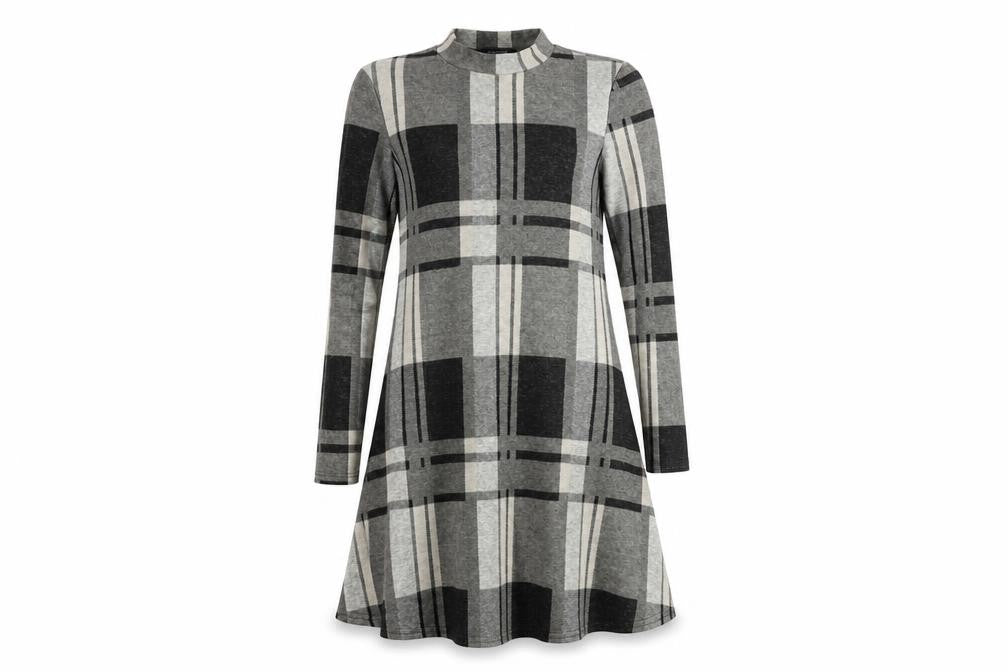 Atmosphere  Womens Grey Check  A-Line  Size 8