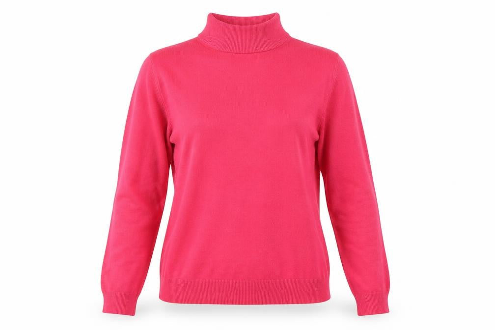 Front view of BHS women’s pink jumper, size UK 10