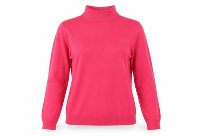 Front view of BHS women’s pink jumper, size UK 10