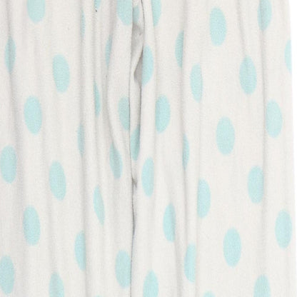 F&F Womens White Polka Dot  Top Pyjama Pants Size 8