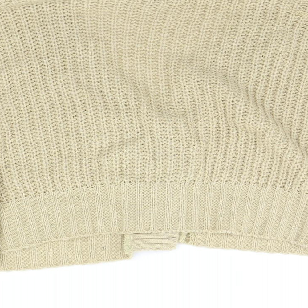 Boohoo Womens Beige Houndstooth  Cardigan Jumper Size L