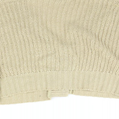 Boohoo Womens Beige Houndstooth  Cardigan Jumper Size L