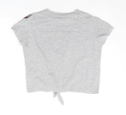Back view of Primark boys’ grey basic t-shirt, size 12-13, years