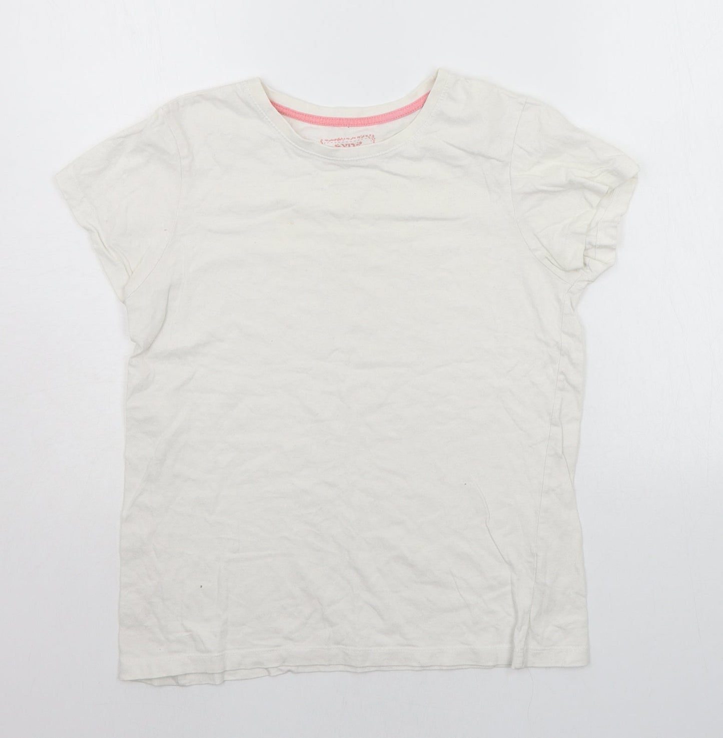 Young Dimension Girls White   Basic T-Shirt Size 12-13 Years