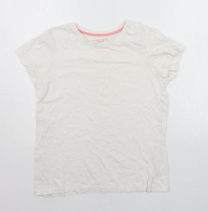Young Dimension Girls White   Basic T-Shirt Size 12-13 Years