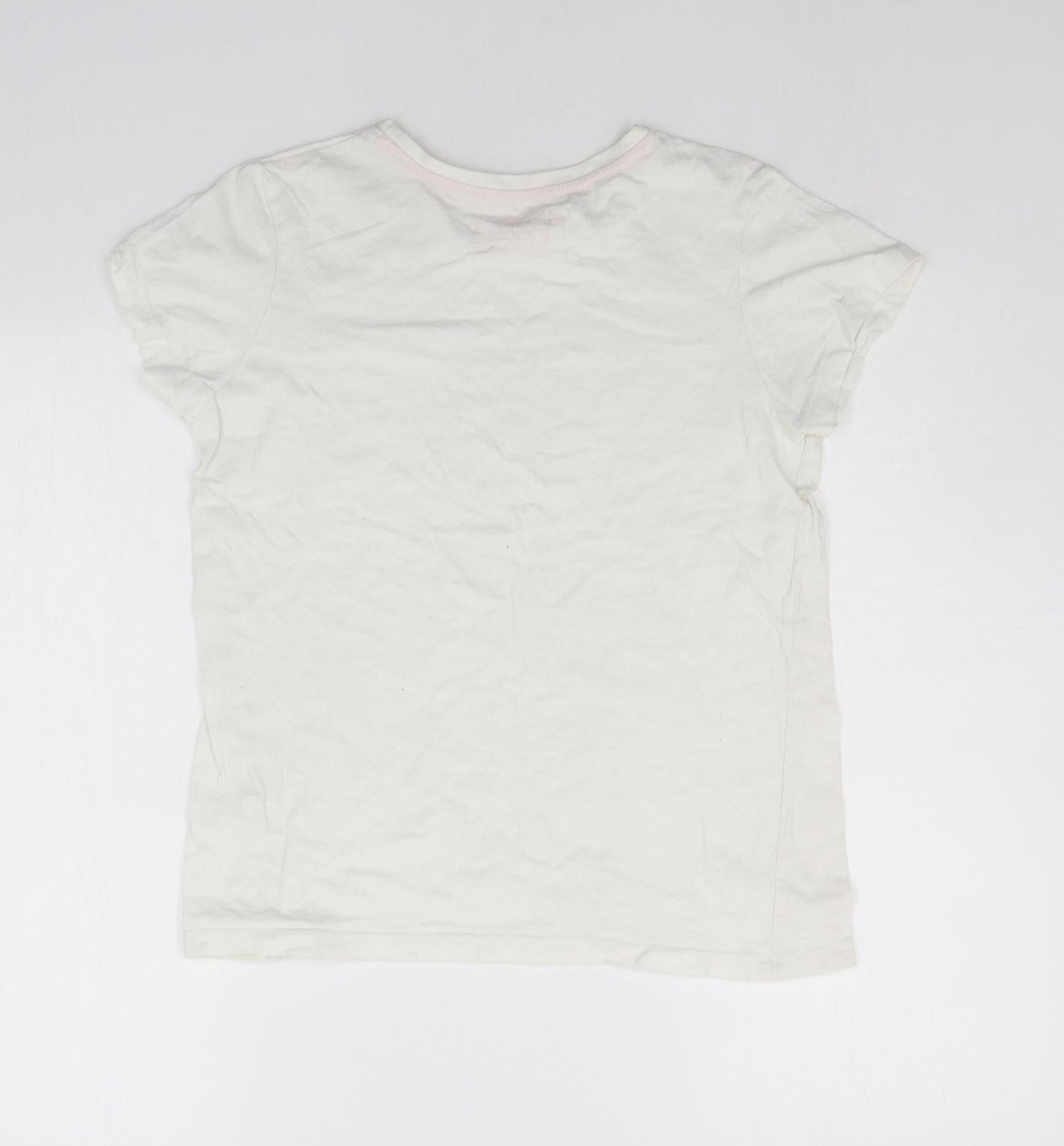 Young Dimension Girls White   Basic T-Shirt Size 12-13 Years