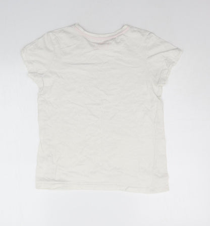 Young Dimension Girls White   Basic T-Shirt Size 12-13 Years