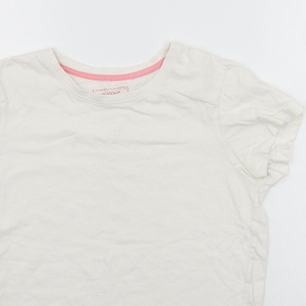Young Dimension Girls White   Basic T-Shirt Size 12-13 Years