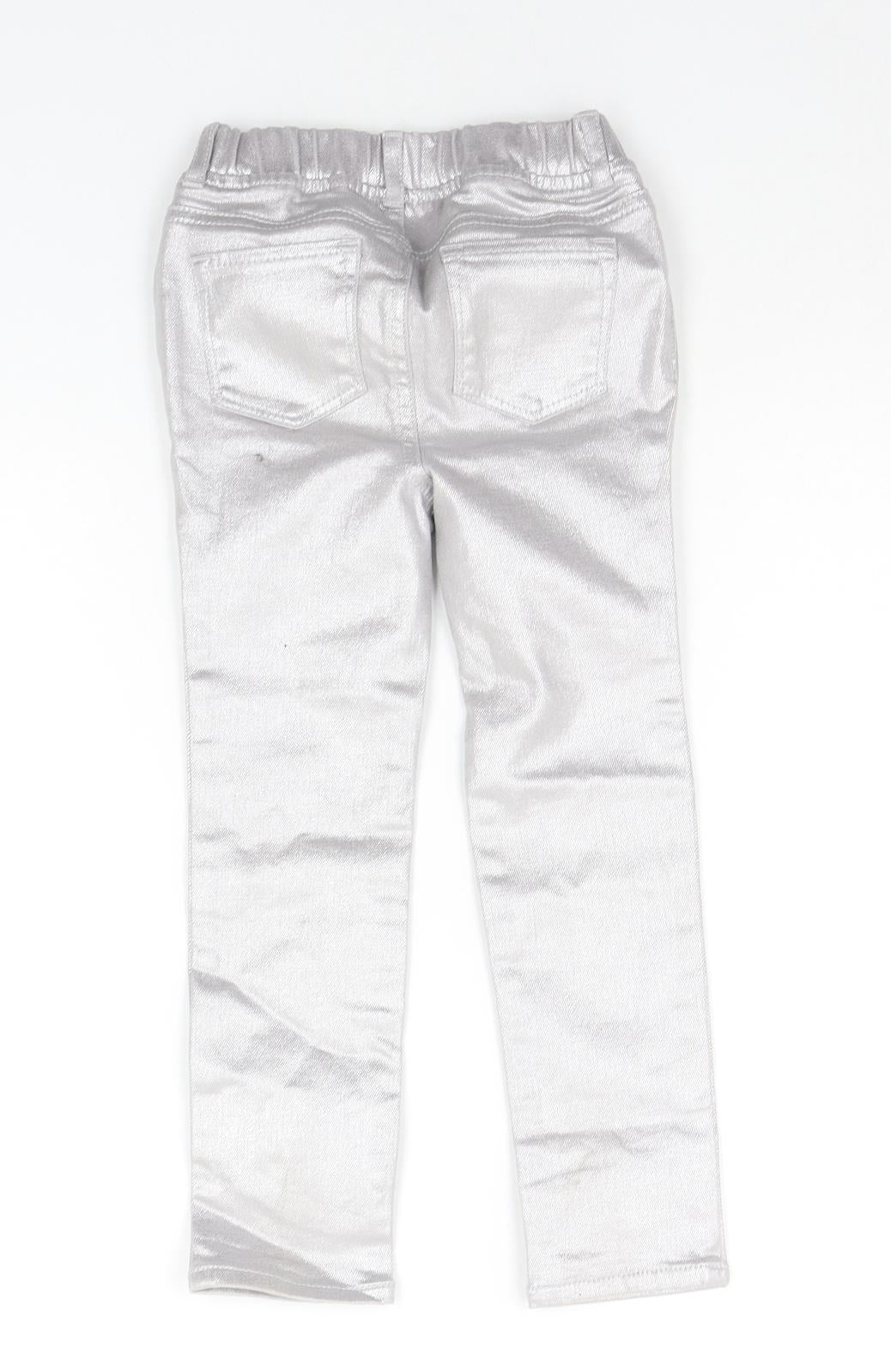 Gap Girls Silver   Chino Trousers Size 5 Years