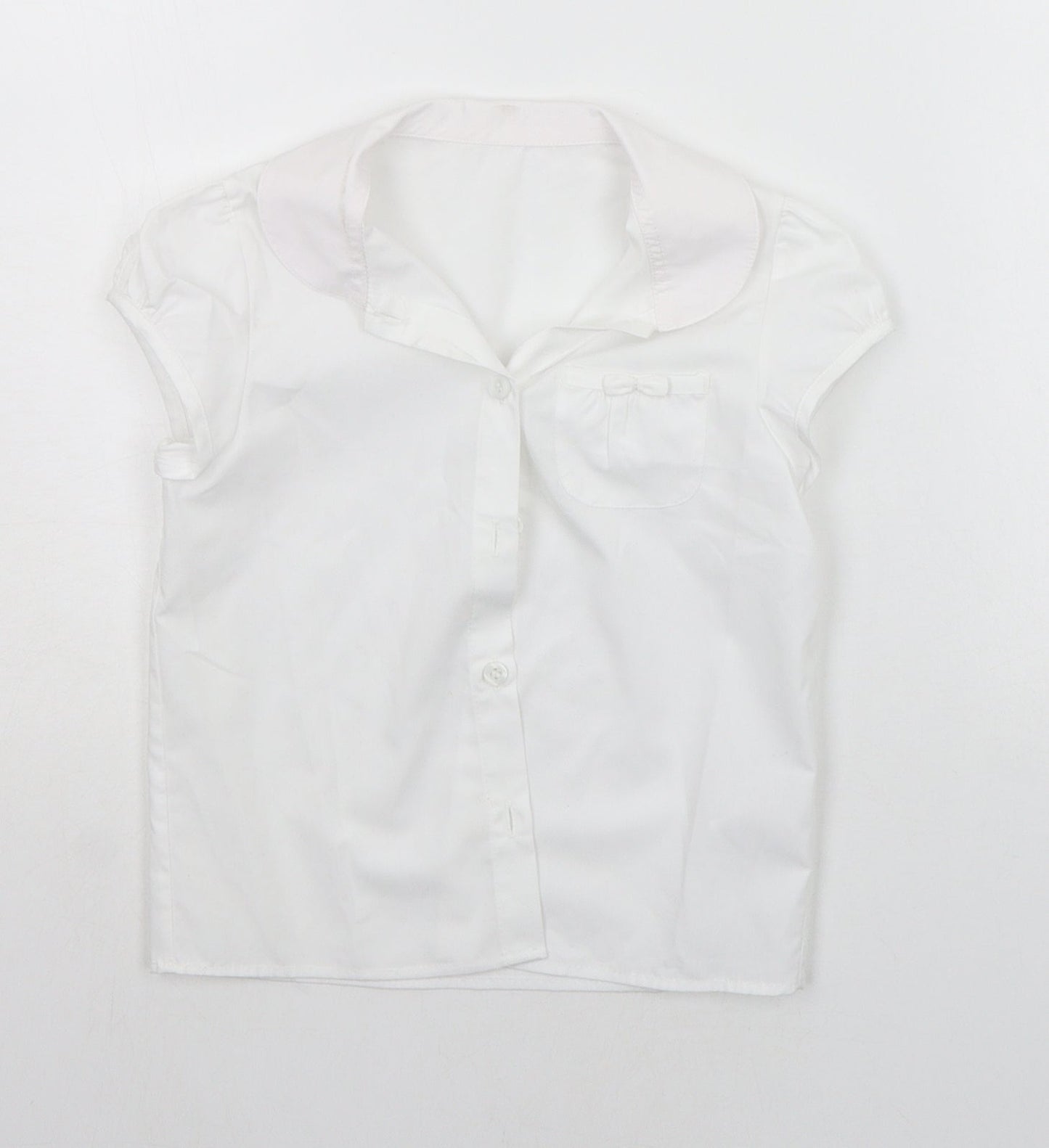 George Girls White   Basic Button-Up Size 4-5 Years