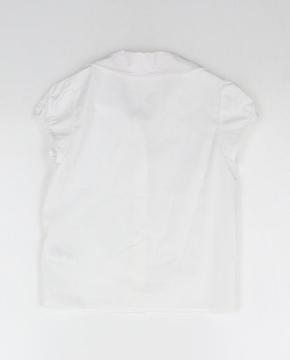 George Girls White   Basic Button-Up Size 4-5 Years
