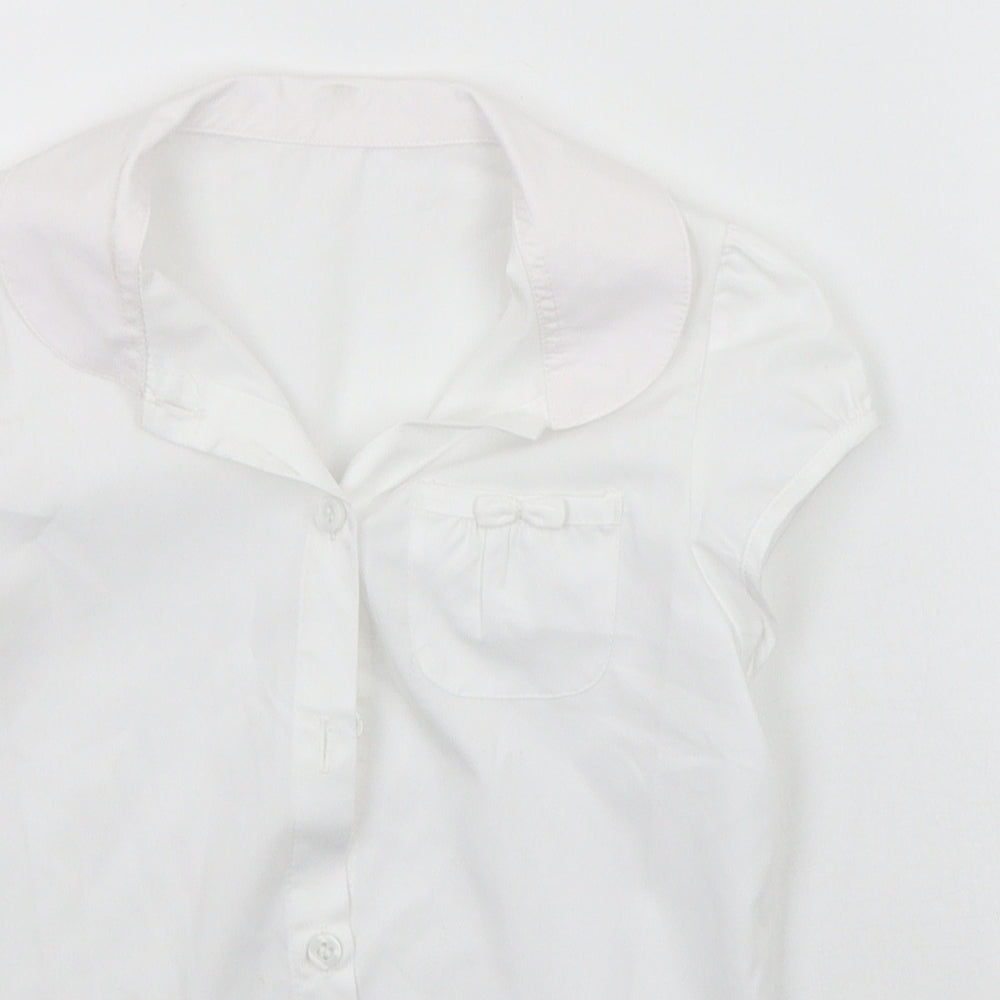 George Girls White   Basic Button-Up Size 4-5 Years