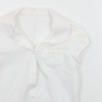 George Girls White   Basic Button-Up Size 4-5 Years