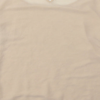 Womens UK Size 16 Dorothy Perkins Beige Basic Blouse
