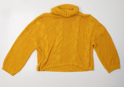 Primark Womens Yellow   Pullover Sweatshirt Size L