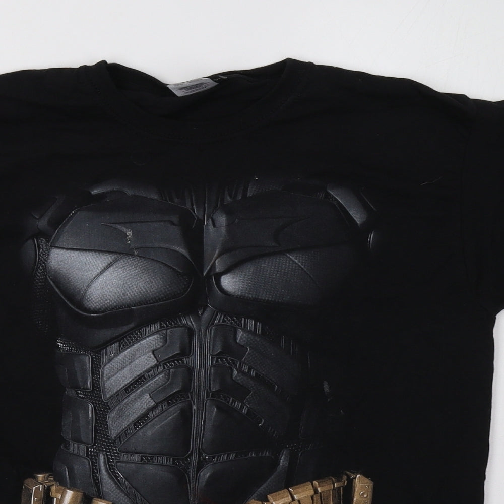 Fruit of the Loom Boys Black   Basic T-Shirt Size 12-13 Years  - the dark knight