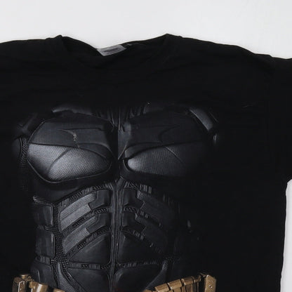 Fruit of the Loom Boys Black   Basic T-Shirt Size 12-13 Years  - the dark knight