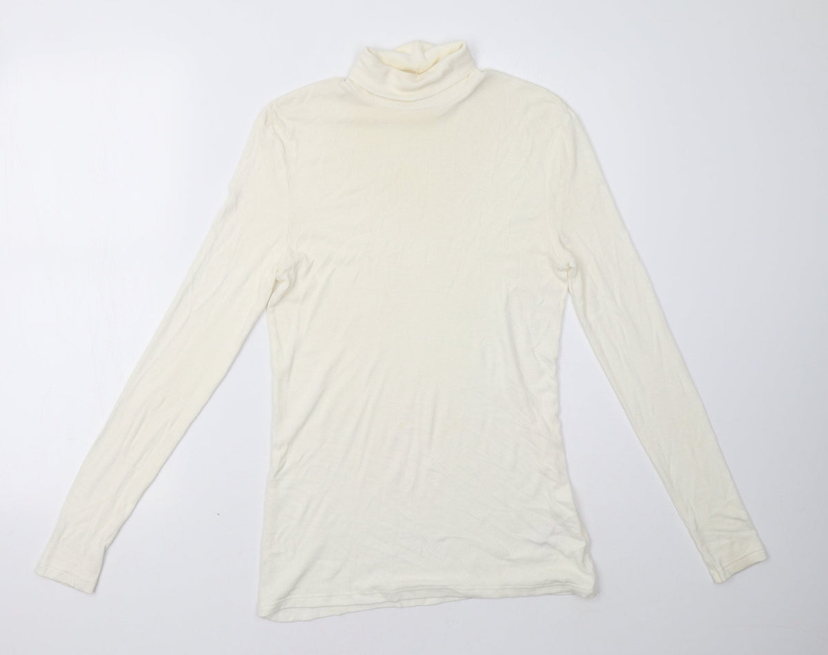 Additional front view of Matalan women’s white pullover sweatshirt, size UK 14