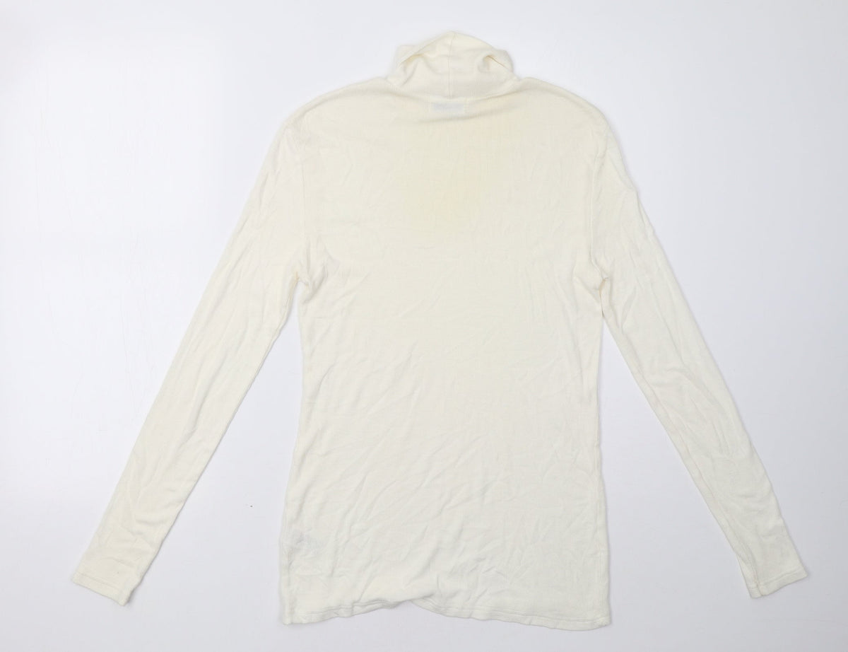Back view of Matalan women’s white pullover sweatshirt, size UK 14