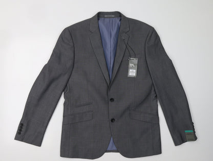 Mens UK Size 40 Cedar Wood State Regular Grey Suit Jacket