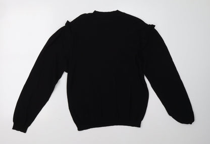 Womens UK Size M msch Black Pullover Sweatshirt