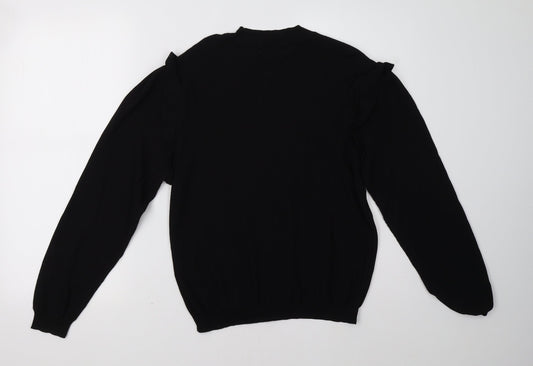 Womens UK Size M msch Black Pullover Sweatshirt