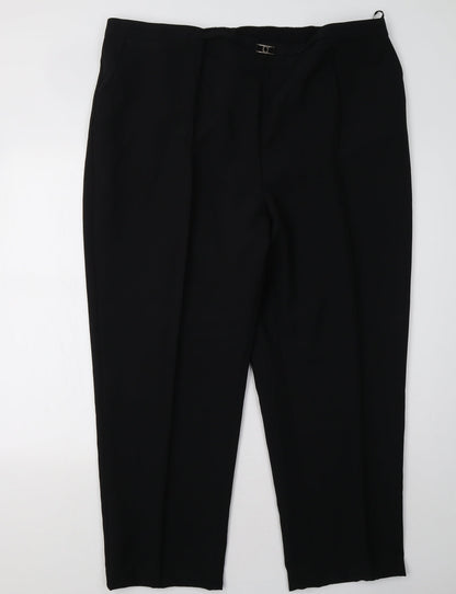 slimma Womens Black   Trousers  Size 46 L30 in