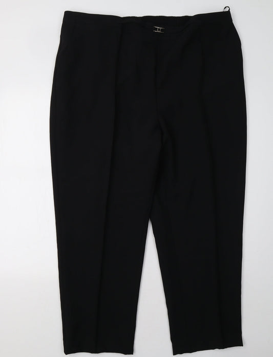 slimma Womens Black   Trousers  Size 46 L30 in