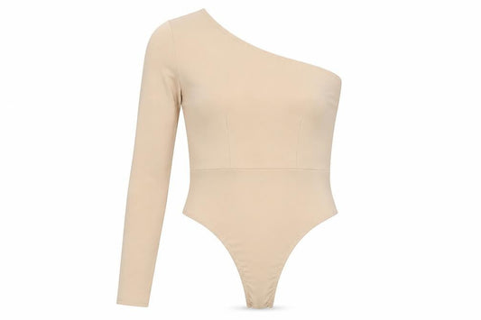 Womens UK Size 8 In the Style One-Piece Beige Bodysuit