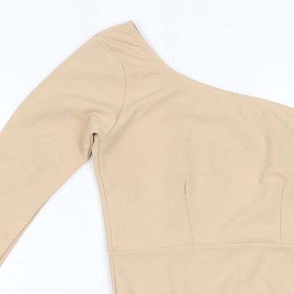 In the Style Womens Beige   Bodysuit One-Piece Size 8