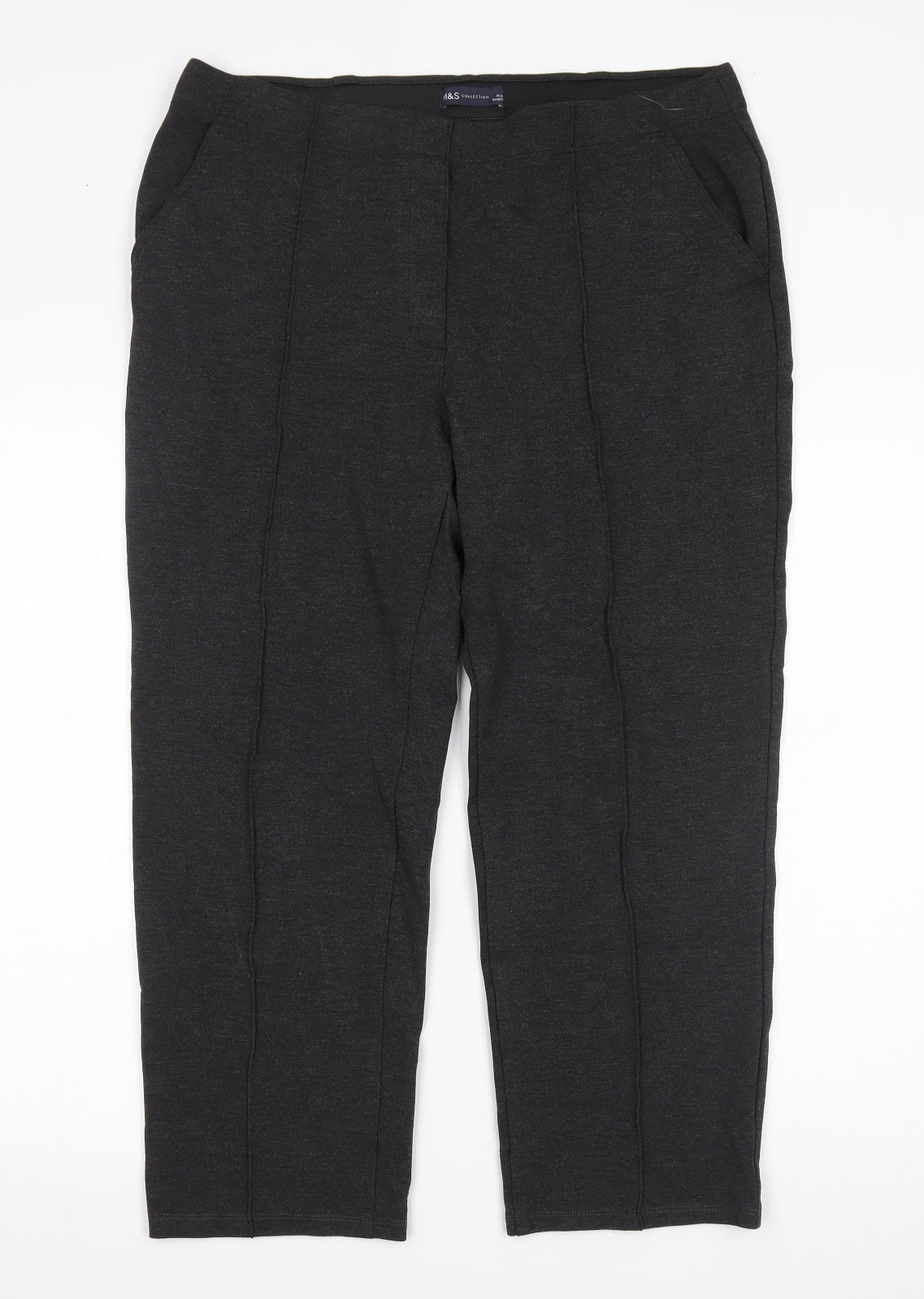 Womens UK Size 16 Marks and Spencer Regular Fit  Grey Trousers
