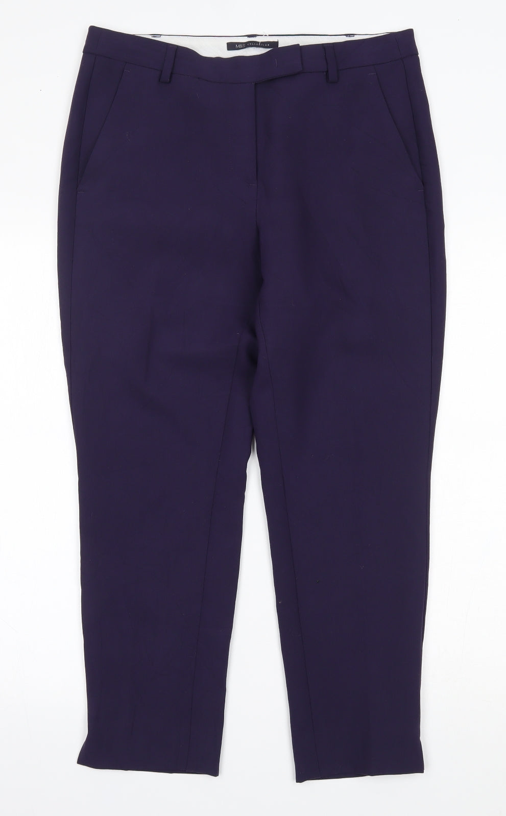 Womens UK Size 12 Marks and Spencer Regular Fit  Purple Trousers